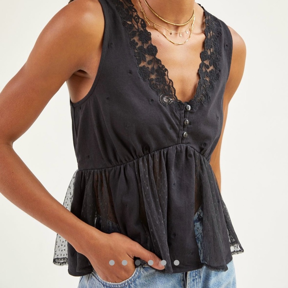 Anthropologie Forever That Girl Embroidered Lace Tank Top Size Medium